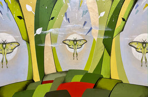Raymond, Lucie - Trees and LIttle Creatures - Mixed Media - 24x36"