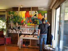 Load image into Gallery viewer, Caouette, Raymond -Journee d&#39;orage - 48x12&quot; - Oil on canvas
