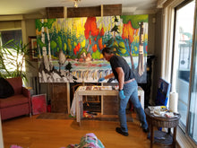 Load image into Gallery viewer, CAOUETTE, Raymond - Labour a Baie St. Paul - OIl, 24x36&quot;
