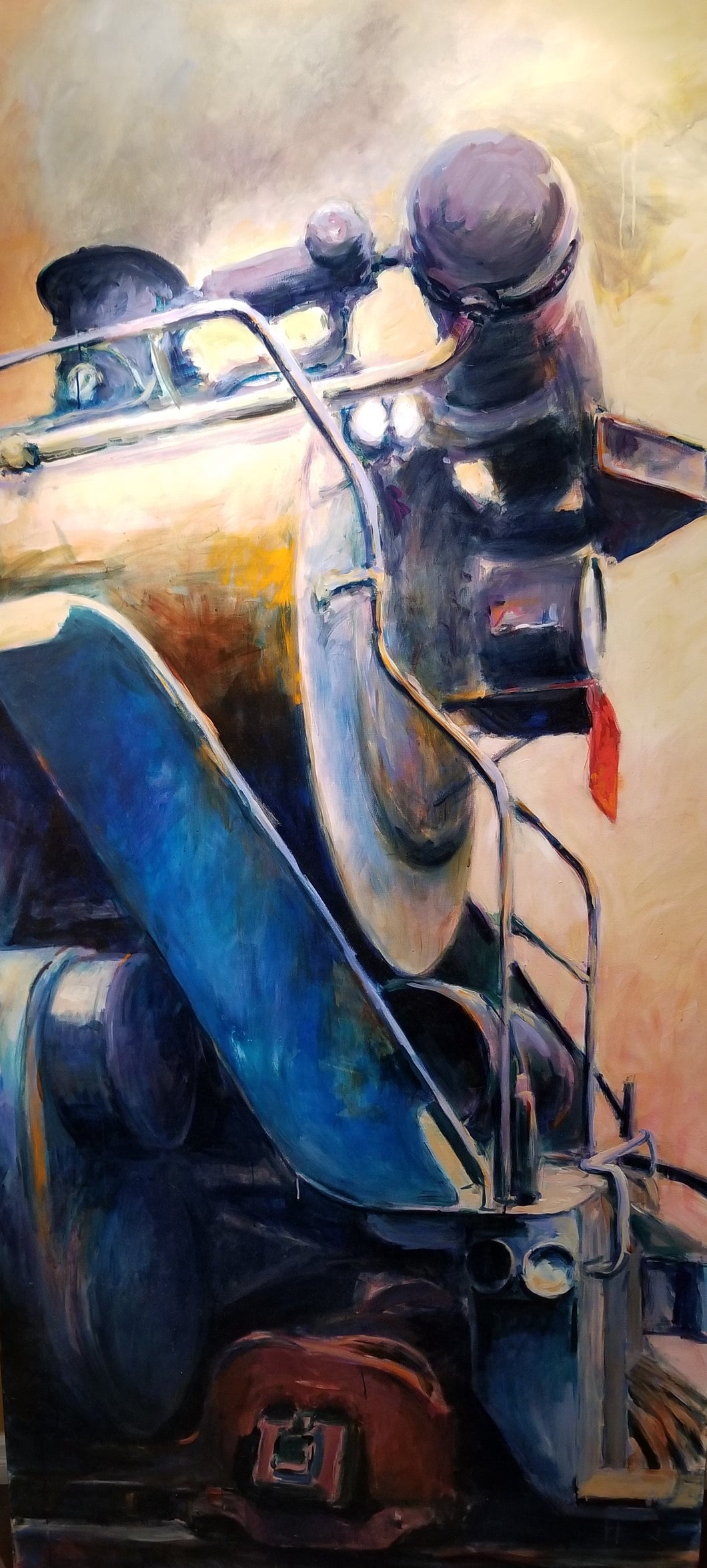 Cunningham, Peter- Big Blue - 10'x4' - Oil on Canvas -  Previously leased item