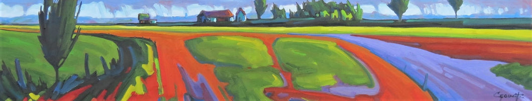 CAOUETTE, Raymond - Ciel d'Orage a Batiscan - OIl, 14x64