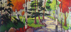 CAOUETTE, Raymond - Il etait une fois sur le chemin de retour - OIl, 60x120"