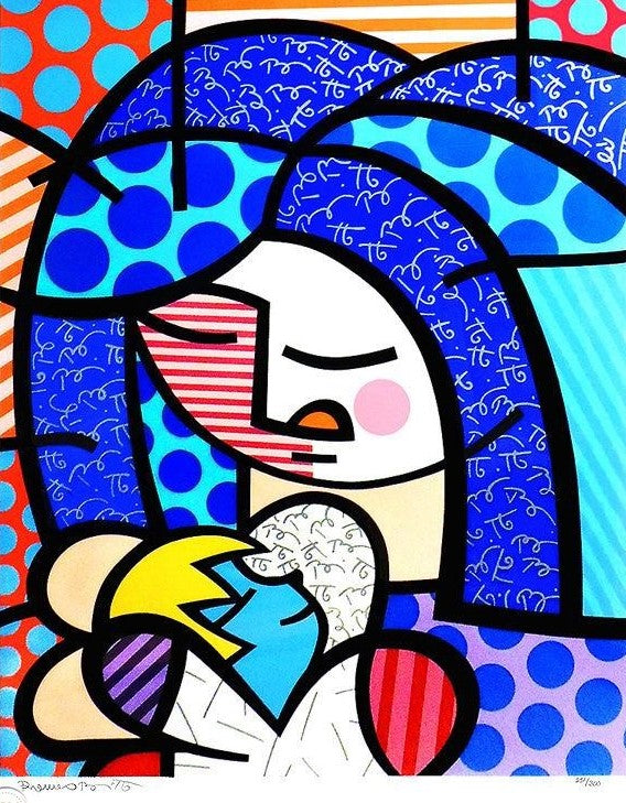 BRITTO, Romero- Mother and Child - Original Silkscreen Serigraph - 51x44