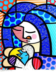 BRITTO, Romero- Mother and Child - Original Silkscreen Serigraph - 51x44"