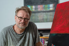 Load image into Gallery viewer, Sylvain Leblanc - Aviron Brun Bleu - 15x72&quot; or 72x15&quot; - technique mixte - mixed media
